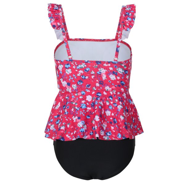 New swimsuit with fashionable printed cute split style swimsuit for girls