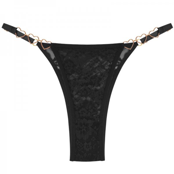 New women's lace adjustable heart-shaped buckle seductive underwear
