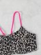 2026 new split swimsuit leopard print minimalist bikini with chest cushion women's sexy beach swimsuit women