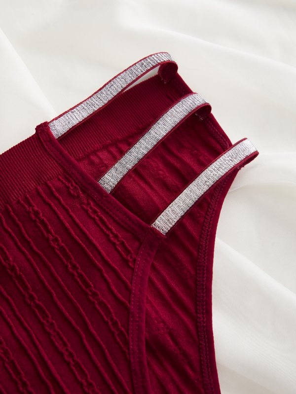 Seamless knitted thin band comfortable hip-hugging elastic ribbed mid-waist briefs for women