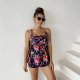 New swimsuit women's skirt style printed Tankini swimsuit set