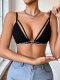 Black Open-Back Front-Clasp Bra: Luxe 1/2 Cup Lifting & Comfort for Backless Outfits