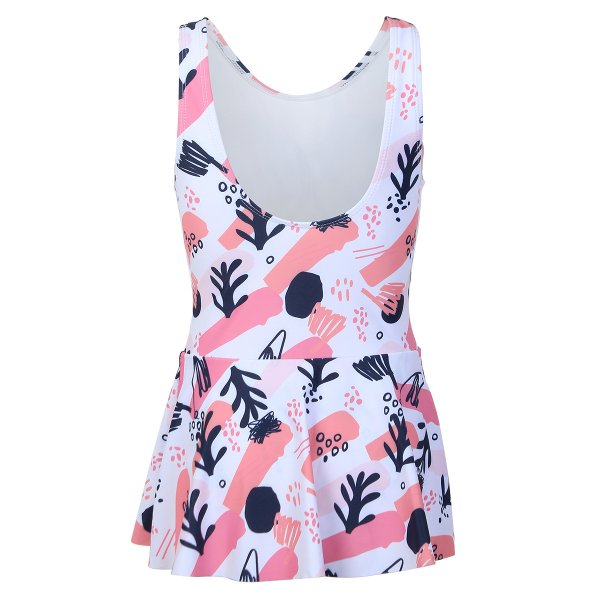 New Style Swimsuit Fashion Print Skirt-style Girls' 130-160 One-piece Swimming Suits
