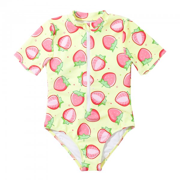 Children's swimsuit, women's printed cute one-piece sunscreen surfing suit 130-160