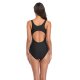 New sports one-piece swimsuit women's solid color patchwork adult swimsuit