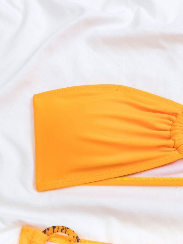 New Split Swimsuit Sexy Solid Color Adult Bikini Set Swimsuit Female