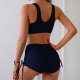 New Split Swimsuit Sexy Women's Solid Color Swimsuit Bikini