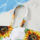 New children's swimsuit split print floral three piece shorts bikini