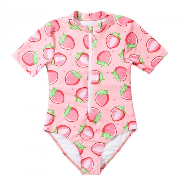 Children's swimsuit, women's printed cute one-piece sunscreen surfing suit 130-160