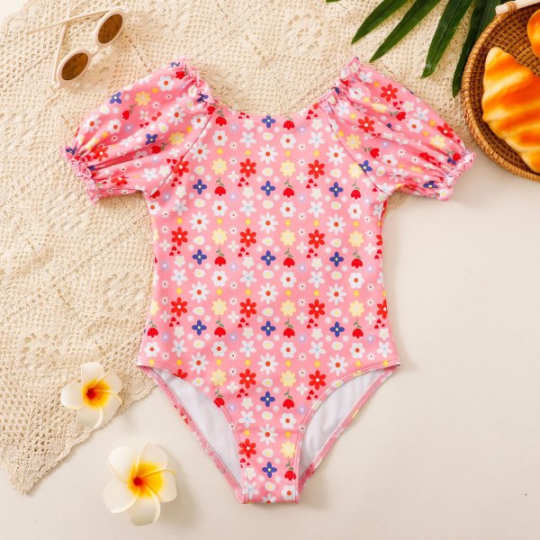 Children's swimsuit, baby girl printed swimsuit, girls' one-piece cute swimsuit