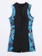 New one-piece printed spliced flat angle swimsuit for women's surfing wear