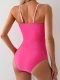 New color blocked one-piece swimsuit ins 2025 new sexy bikini for women