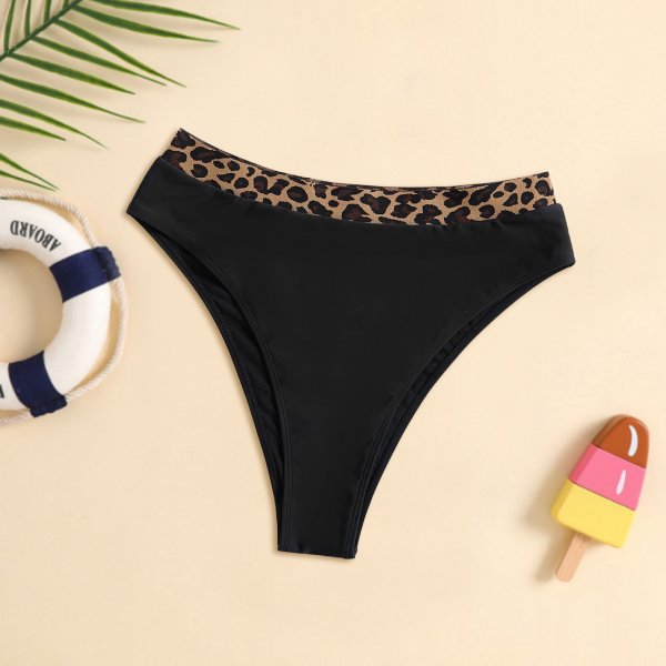 Sexy and fashionable women's leopard print triangle pants, women's swimming trunks