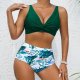 New Split Swimsuit Color blocked Sexy Printed Bikini Set Swimsuit for Women