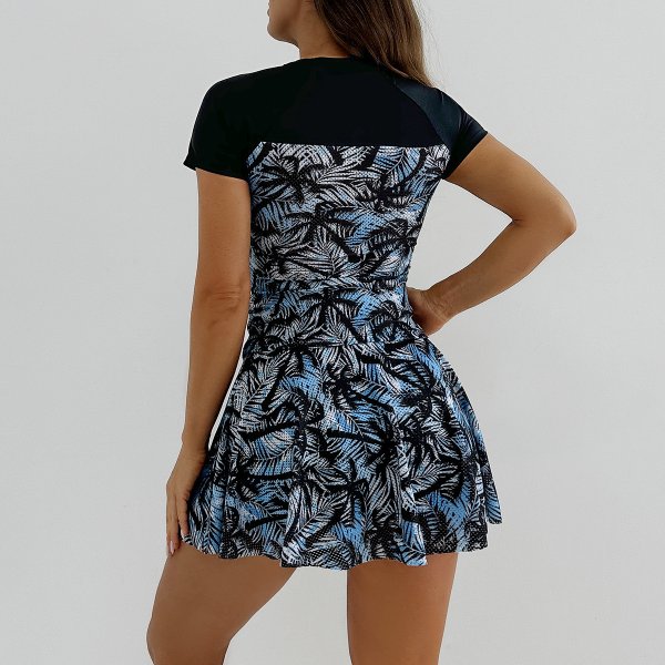 New swimsuit women's skirt style printed Tankini swimsuit set