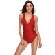 New women's triangle swimsuit sexy one-piece pleated backless swimsuit
