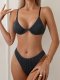 New Split Swimsuit Women's Solid Color Steel Bracket Sexy Bikini Set Swimsuit