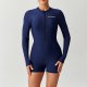 Women's one-piece long sleeved surfing suit, new flat cornered pants, diving suit, swimsuit