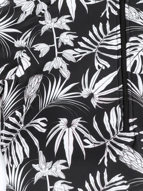 New sports split women's short sleeved printed swimsuit surfing suit set