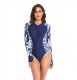 New one-piece long sleeved surfing suit, sun protection women's swimsuit, diving suit, sexy swimsuit