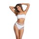 New swimsuit three piece set, black and white mesh sexy swimsuit, women's strapless bikini