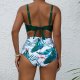 New Split Swimsuit Color blocked Sexy Printed Bikini Set Swimsuit for Women