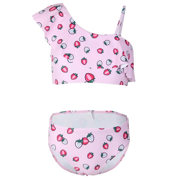 New children's swimsuit with printed ruffle edges, cute swimsuit