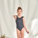 New girls' swimsuit with ruffled edges and polka dots for children