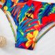 Children's swimsuit cute solid color printed bikini swimsuit