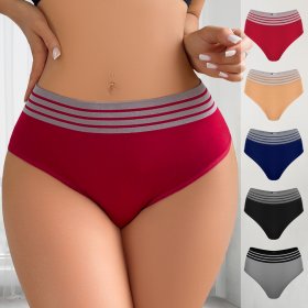 New seamless striped spliced waist top support, comfortable and breathable underwear