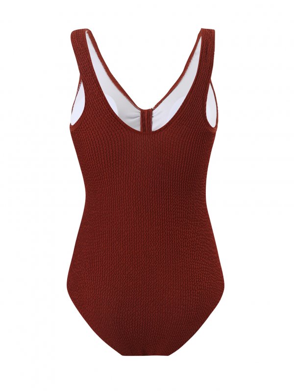 New one-piece swimsuit women's solid color sexy bikini