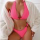 New Split Swimsuit Women's Solid Color Tight Sexy Bikini Set