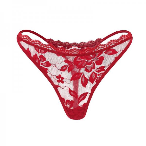 Multi colored lace sexy transparent women's plus size sexy low waisted thong