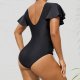 New one-piece swimsuit black tight conservative women's swimsuit