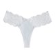 Women's thong sexy perspective mid waist hollow lace underwear thin and transparent