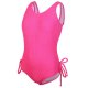 New children's swimsuit solid color mid size children's one-piece swimsuit