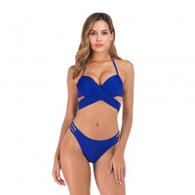 New sexy chest cross tie style split bikini swimsuit