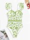 2025 swimsuit new bikini one-piece conservative women's swimsuit printed swimsuit