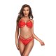 New triangle solid color multi rope hollow bikini women's swimsuit