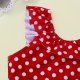 New girls' swimsuit with ruffled edges and polka dots for children