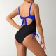 New one-piece swimsuit color blocked sexy cross suspender swimsuit women's bikini