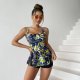 New swimsuit women's skirt style printed Tankini swimsuit set
