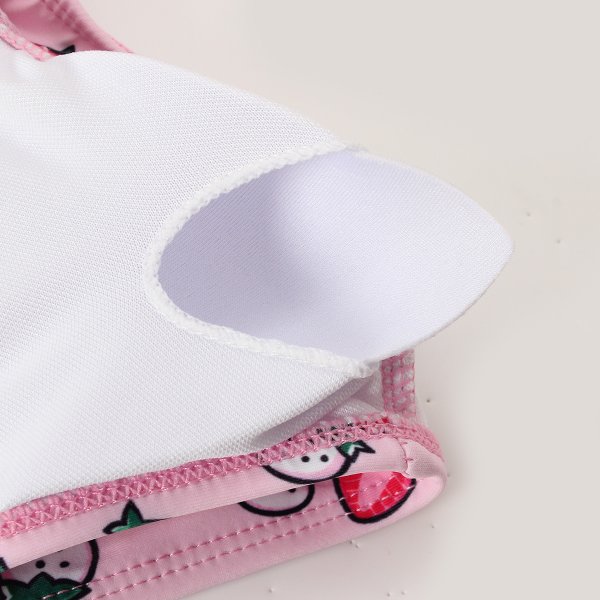 New children's swimsuit with printed ruffle edges, cute swimsuit