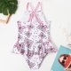New swimsuit with printed skirt style one-piece swimsuit for girls