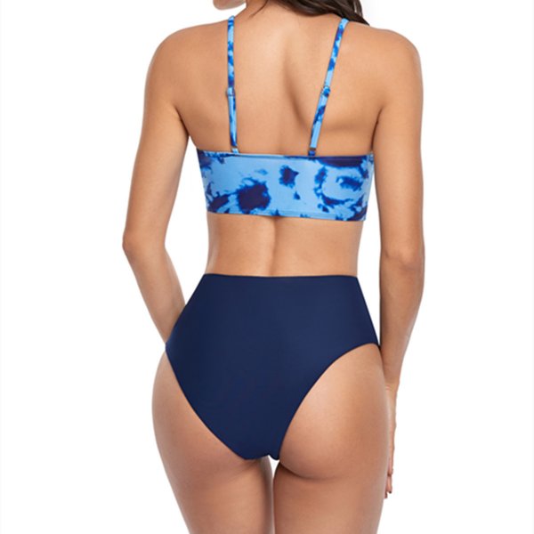 New swimsuit high waisted bikini tie dye printed swimsuit for women