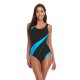 New sports one-piece swimsuit women's solid color patchwork adult swimsuit