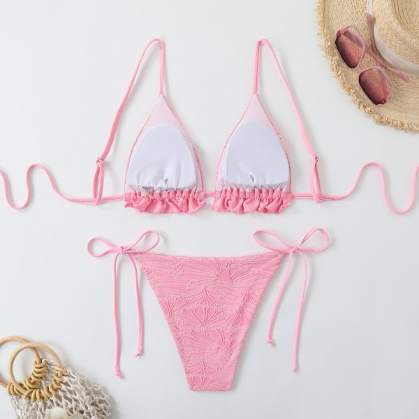 Female sexy solid color split bikini suit swimsuit