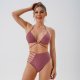 2025 new bikini solid color sexy bikini for women