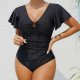 New one-piece swimsuit black tight conservative women's swimsuit