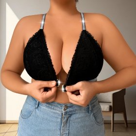 Sexy lace thin collection plus size lingerie bra